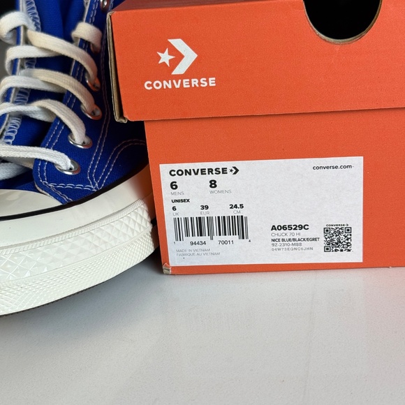 Converse Chuck Taylor All Star 70 Hi Vintage Canvas Nice Blue - Picture 2 of 2